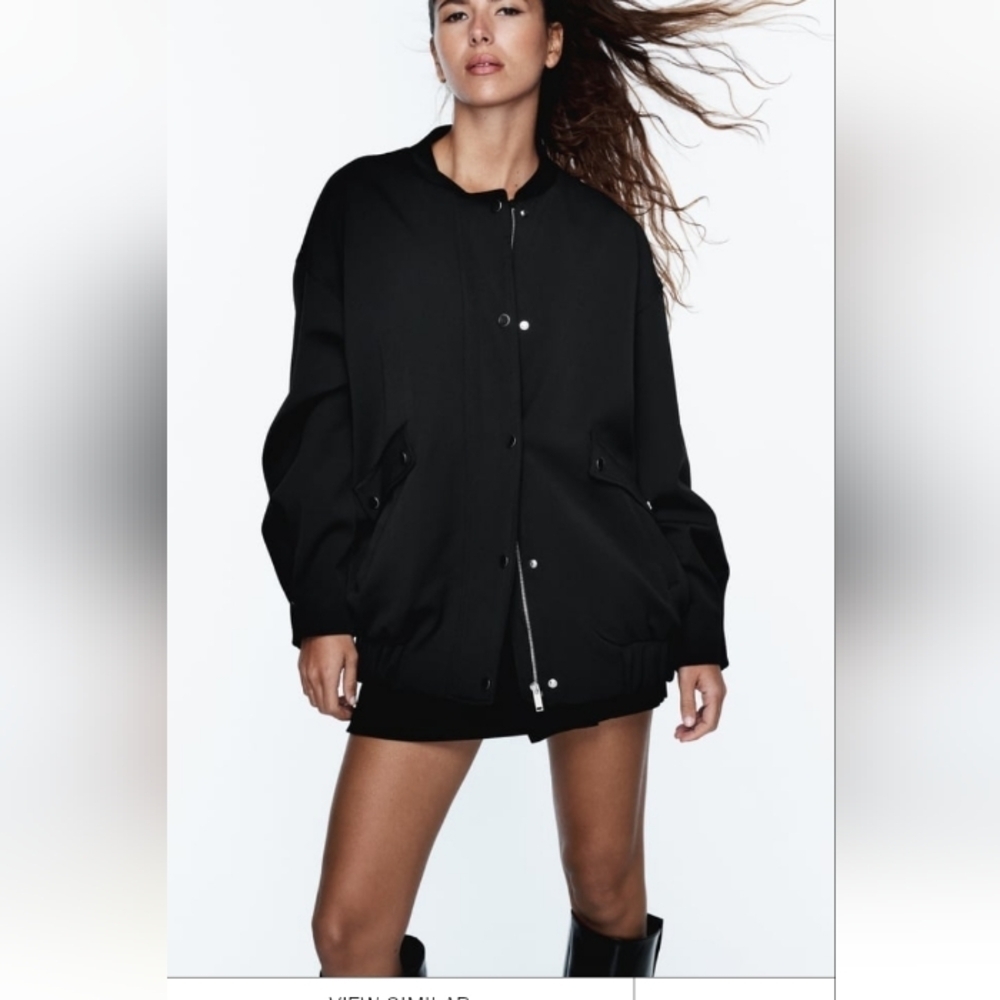 Zara Flap Bomber Jacket